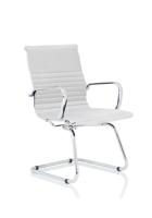 NOLA LEATHER CANTILEVER CHAIR WHITE