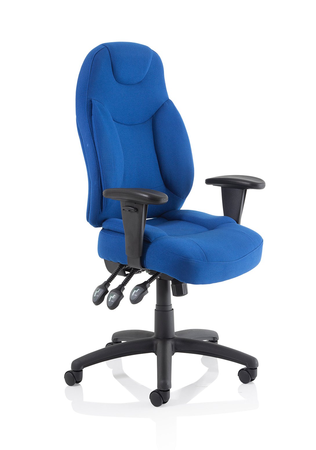 Galaxy Task Operator Chair Blue Fabric With Arms Galaxy Task Operator Chair Blue Fabric With Arms