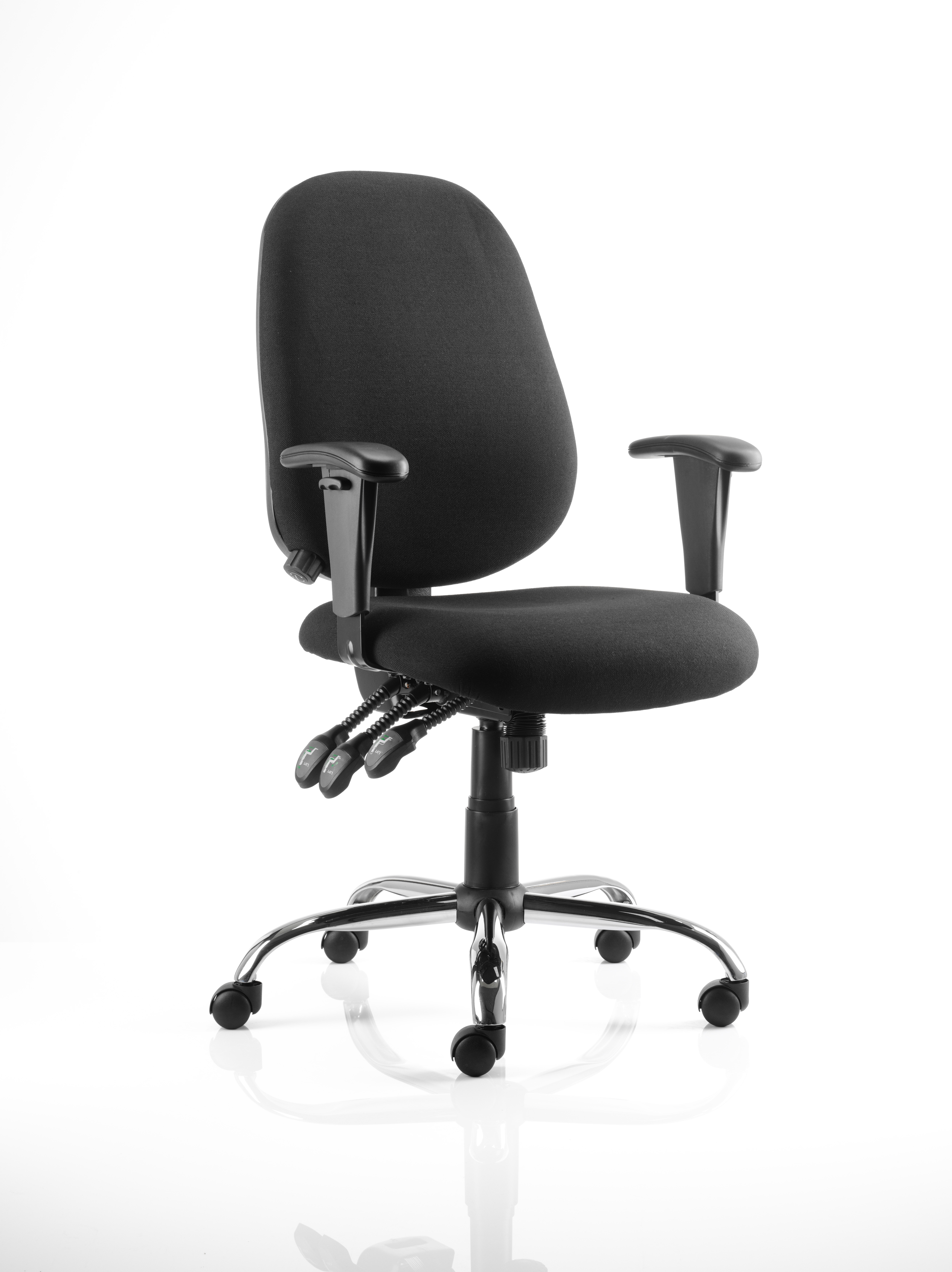 Desk Chairs Lisbon Chair Black Fabric With Arms OP000073