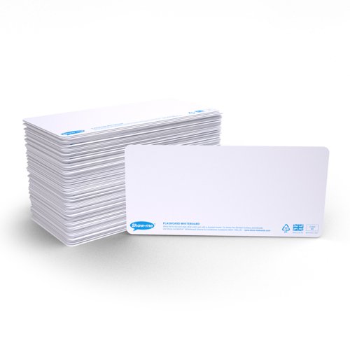 Show-me Bulk Pack of 100 Drywipe Flashcards Show-me Bulk Pack of 100 Drywipe Flashcards