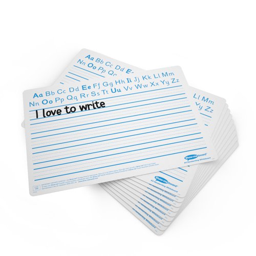 Show-me Pack of 10 x A4 Handwriting Drywipe Whiteboards Show-me Pack of 10 x A4 Handwriting Drywipe Whiteboards