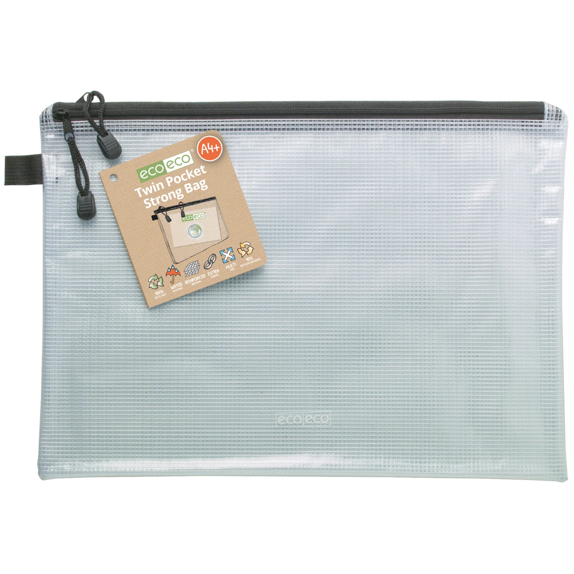 A4+ 90% RECYCLED TWIN POCKET STRONG BAG
