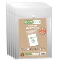 PACK 5 A4 95% RECYCLED CLEAR PORTRAIT PR