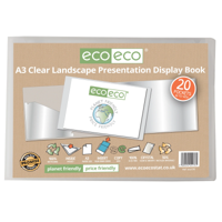 A3 50% RECYCLED CLEAR 20 POCKET LANDSCAP
