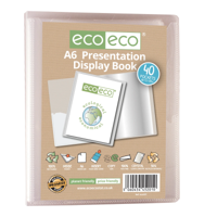 A6 CLEAR 50% RECYCLED 40 POCKET PRESENTA