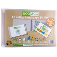 A3 CLEAR 95% RECYCLED 4-D RING LANDSCAPE