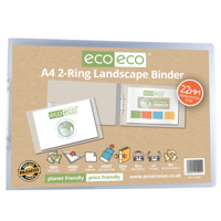 A4 CLEAR 95% RECYCLED 2-O RING LSCAPE BD