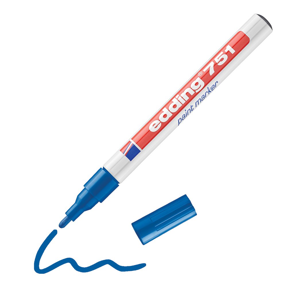 EDDING 751 PAINT MARKER BLUE BOX OF 10