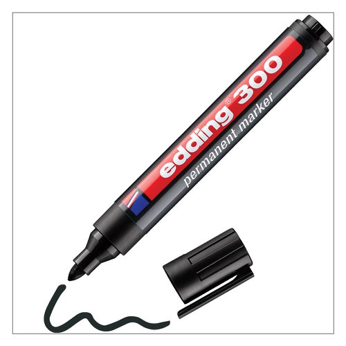 Edding Permanent Marker e-300 Black Ref 4-300001 [Pack 10]