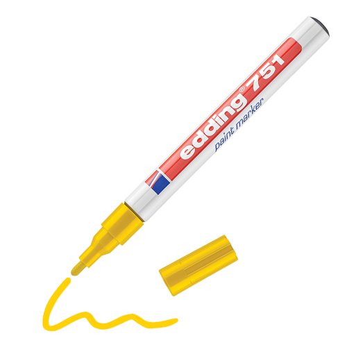 Edding+751+Paint+Marker+Fine+Bullet+Tip+1-2mm+Line+Yellow+Ref+4-751005+%5BPack+10%5D