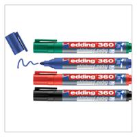 edding 360 Whiteboard Marker Bullet Tip 1.5-3mm Assorted Colours (Pack 4) - 4-360-4