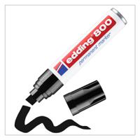 edding 800 Permanent Marker Chisel Tip 4-12mm Black (Pack 5) - 4-800001