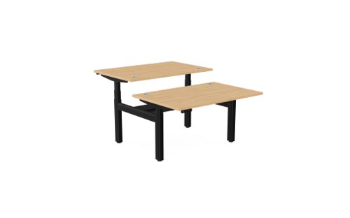 Leap Bench Desk Top With Alu Portals, 1200 x 800mm - Beech / Black Frame Leap Bench Desk Top With Alu Portals, 1200 x 800mm - Beech / Black Frame