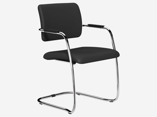 OQ1 Series Mid Back Stacking Chair Chrome - Lotus Black L001 OQ1 Series Mid Back Stacking Chair Chrome - Lotus Black L001