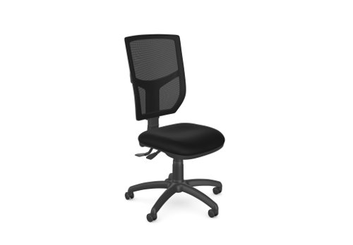 OA High Back Mesh Chair 2 Lever Nylon Base - Black Mesh - Evert Black E001 OA High Back Mesh Chair 2 Lever Nylon Base - Black Mesh - Evert Black E001