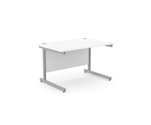 Ashford+Metal+Leg+1200mm+x+800mm+Straight+Desk+-+Silver+Leg+%2F+White+Top