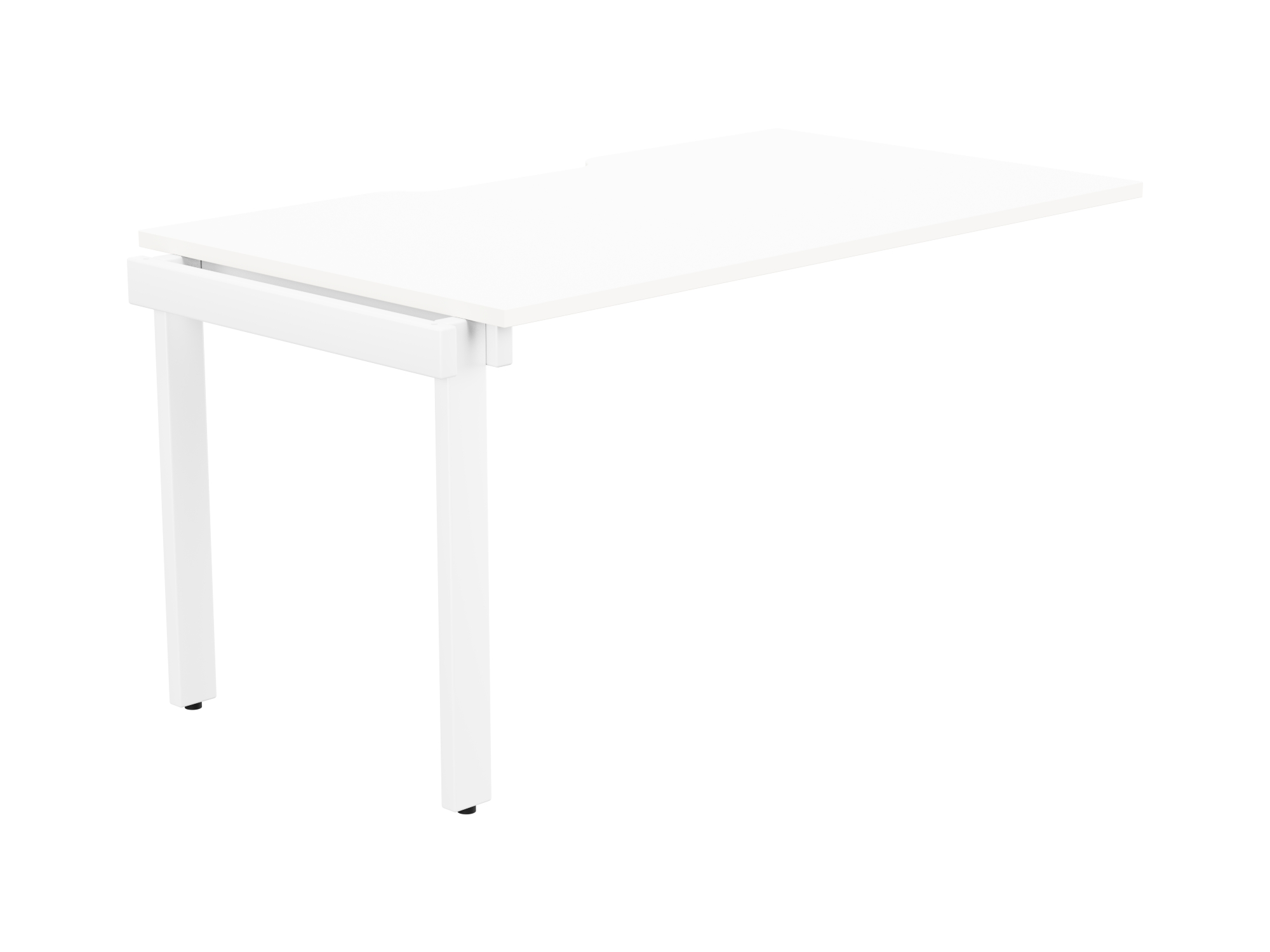 Switch 1 Person Bench Add-On Scallop Top 1400 x 800 - White Frame / White Top