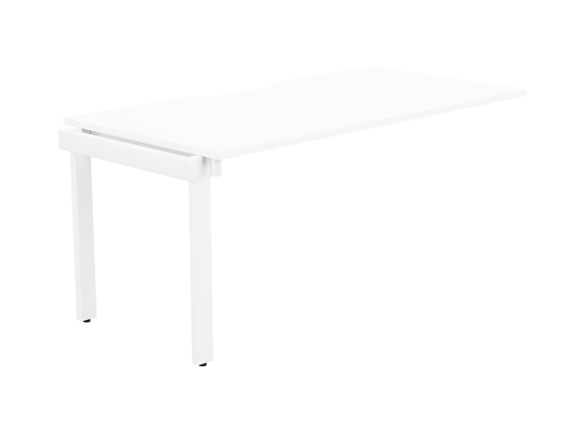 Switch 1 Person Bench Add-On Scallop Top 1600 x 800 - White Frame / White Top