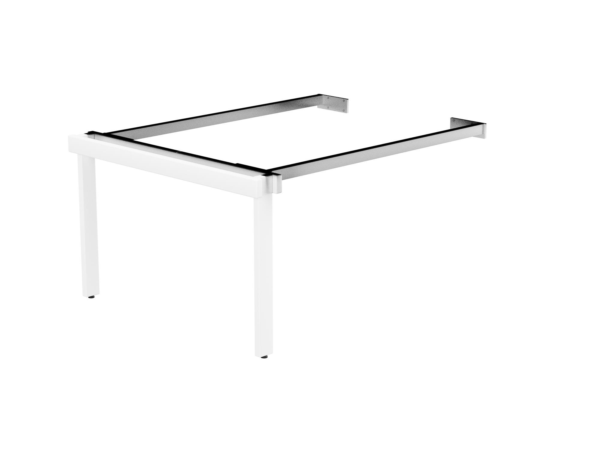 Switch 2 Person Bench Add-On Scallop Top 1400 x 800 - White Frame / White Top