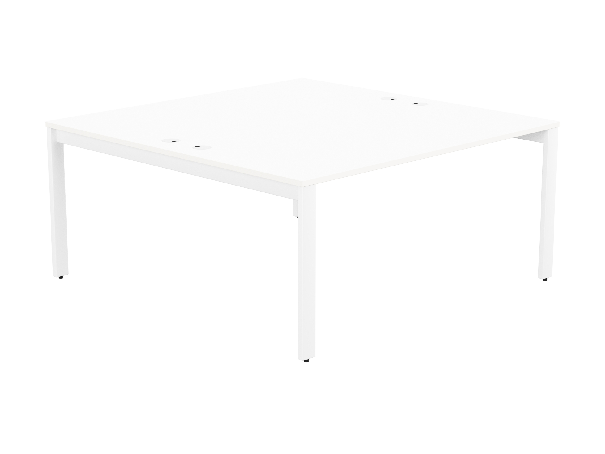 Switch 2 Person Bench Open Leg Portal Top 1600 x 800 - White Frame / White Top