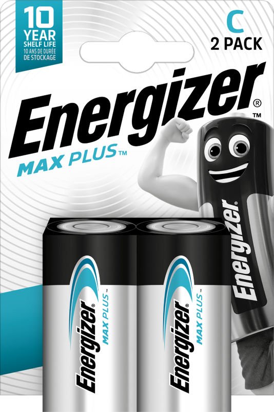 ENERGIZER MAX PLUS ALKALINE C PACK OF 2