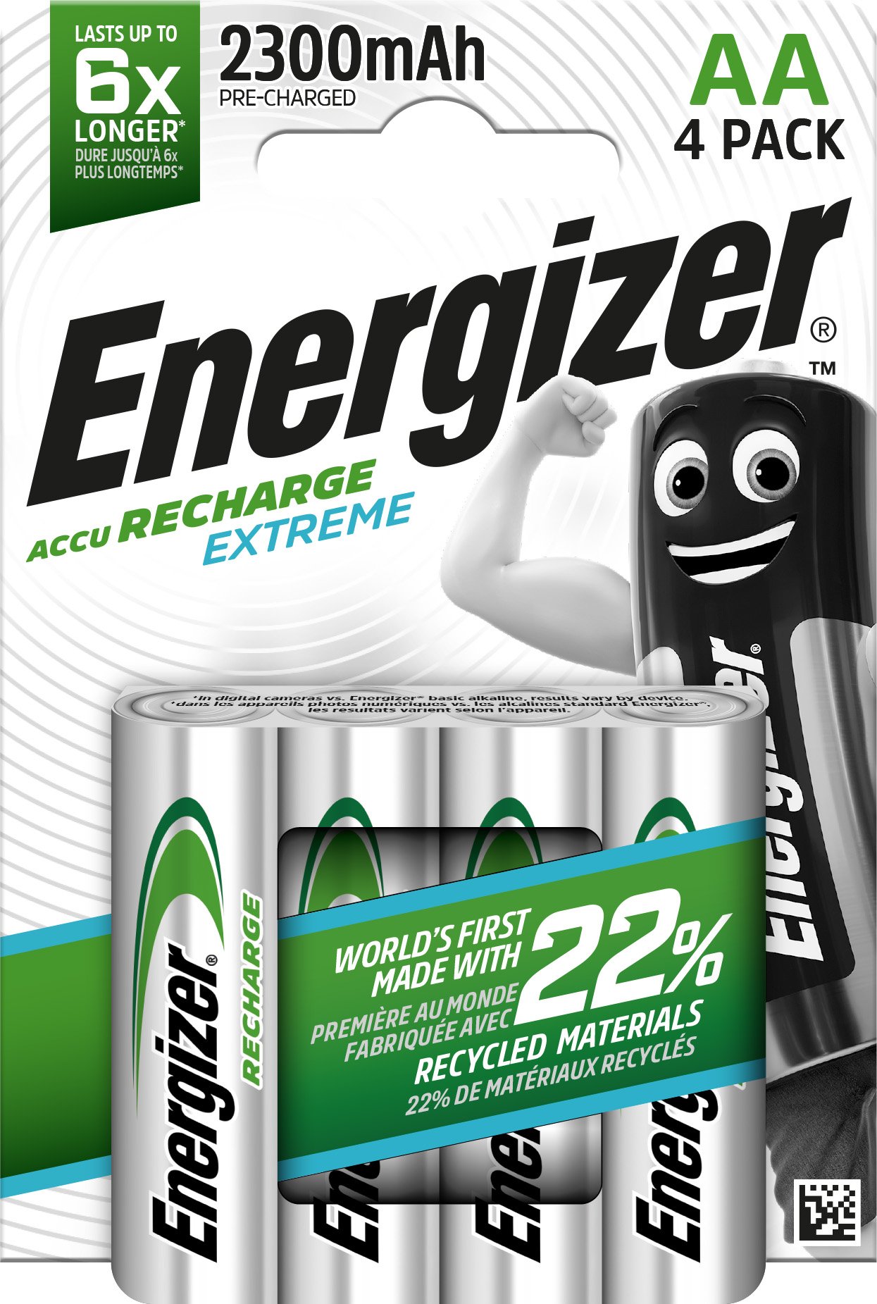 ENERGIZER EXTREME RECHARGABLE AA PACK OF