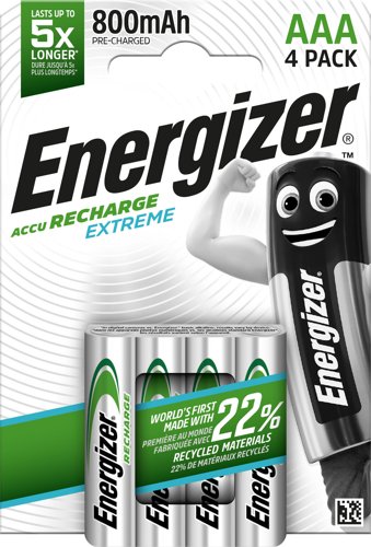 Energizer+AAA+Rechargeable+Battery+Advanced+NiMH+Capacity+700mAh+LR03+1.2V+%28Pack+4%29+-+E300624405
