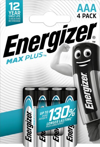 Energizer+Max+Plus+AAA+Alkaline+Batteries+%28Pack+4%29+-+E301321404