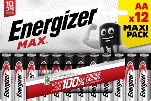 Energizer Max AA Battery Pack of 12 AAENEB12 Energizer Max AA Battery Pack of 12 AAENEB12