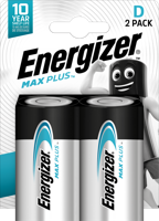ENERGIZER MAX PLUS ALKALINE D PACK OF 2