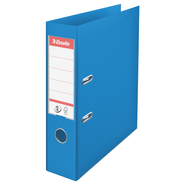 Esselte No. 1 Lever Arch File PP Slotted 75mm Spine A4 Blue Ref 879991 Esselte No. 1 Lever Arch File PP Slotted 75mm Spine A4 Blue Ref 879991
