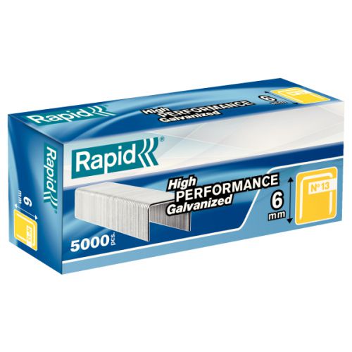 Rapid 13/​6mm Galvanised Staples (Pack 5000) 11830700