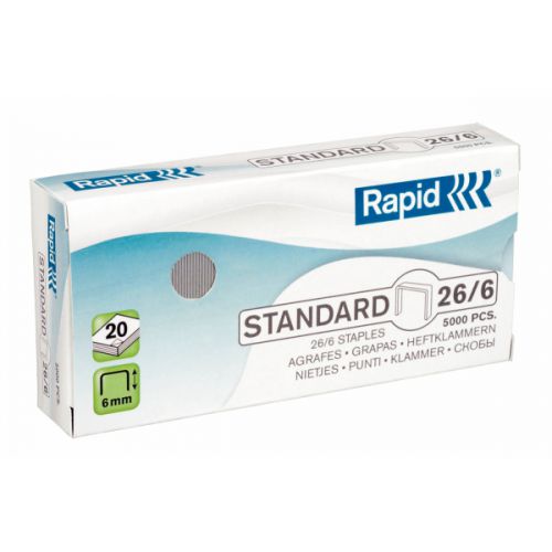 12.8 x 6mm Officemate Staples 26/6 5000s 