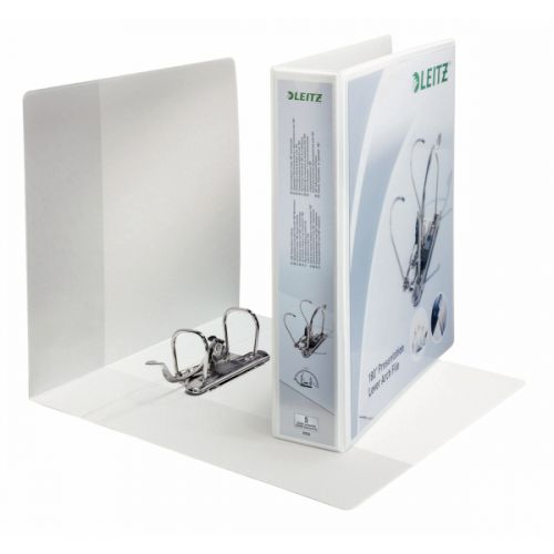 Leitz+Panorama+180+Presentation+Lever+Arch+Polypropylene+A4+Plus+52mm+Spine+Width+White+%28Pack+10%29+42260001