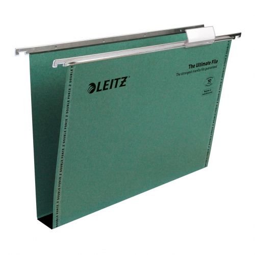 Leitz+Ultimate+Clenched+Bar+Foolscap+Suspension+File+Card+30mm+Green+%28Pack+50%29+17450055