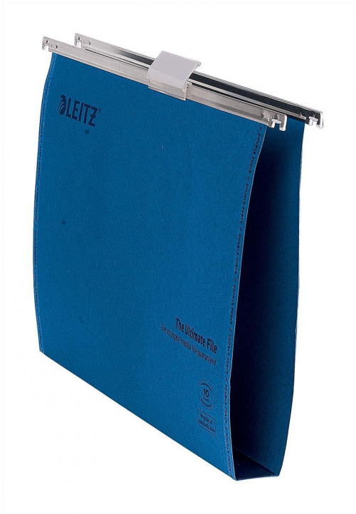 Leitz+Ultimate+Suspension+File+Recycled+Manilla+Wide-base+30mm+215gsm+Foolscap+Blue+Ref17450035+%5BPack+50%5D
