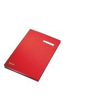 SIGNATURE BOOK 20 COMP 340 X 240MM RED