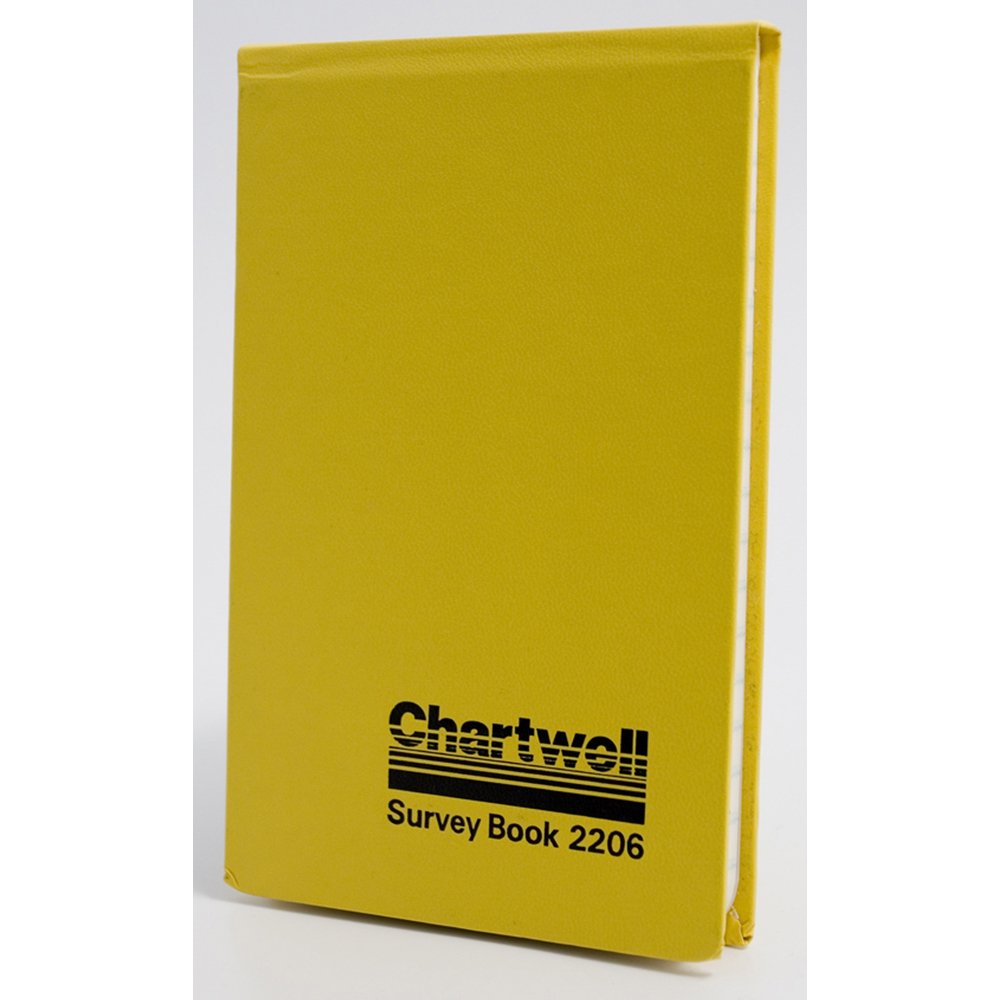 Chartwell Survey Field Book Weather Resistant 106x165mm Lined with 2 Red Centre Lines 160 Pages Yellow 2206Z