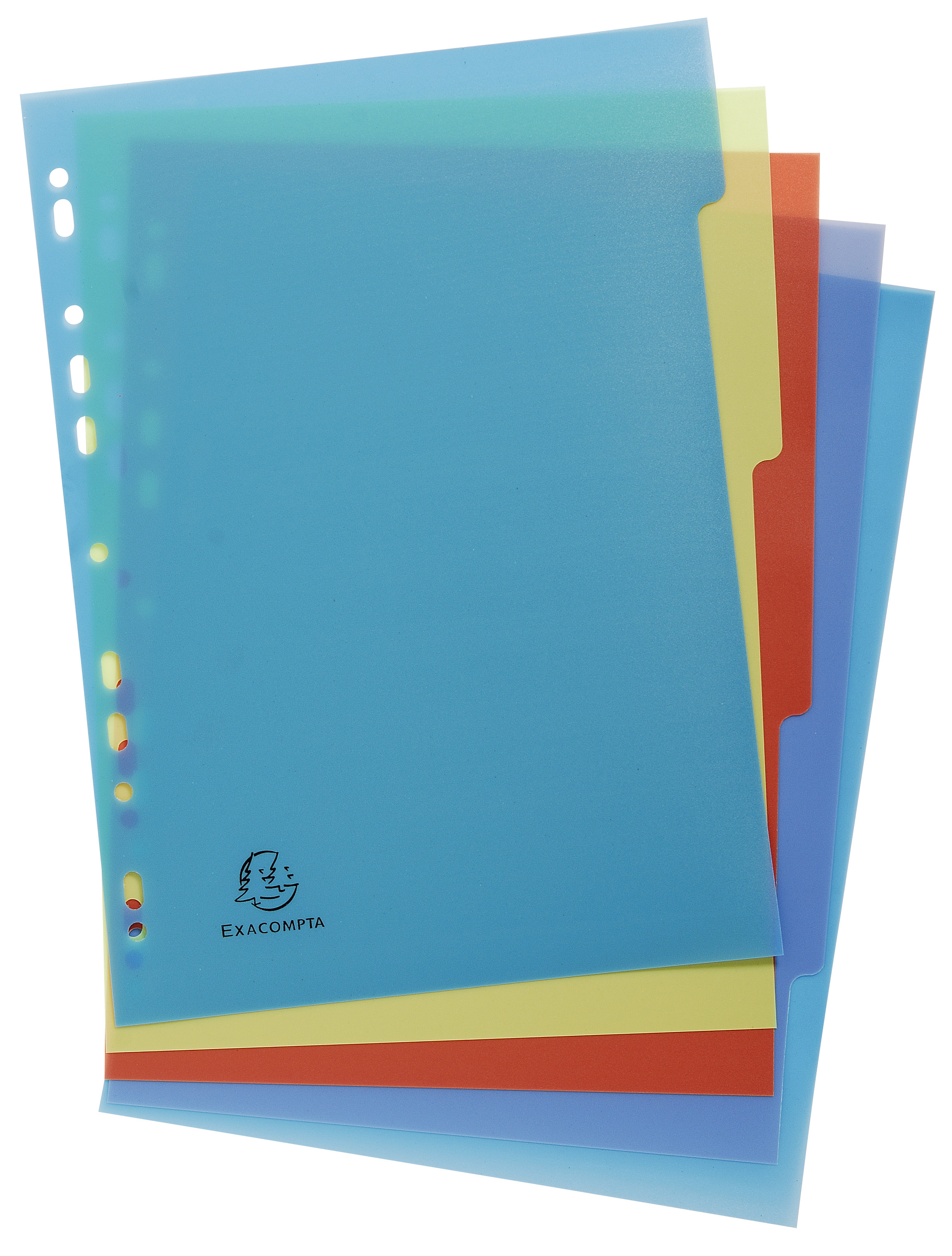 Exacompta Forever Recycled Divider 5 Part A4 300 Micron Polypropylene Assorted Colours