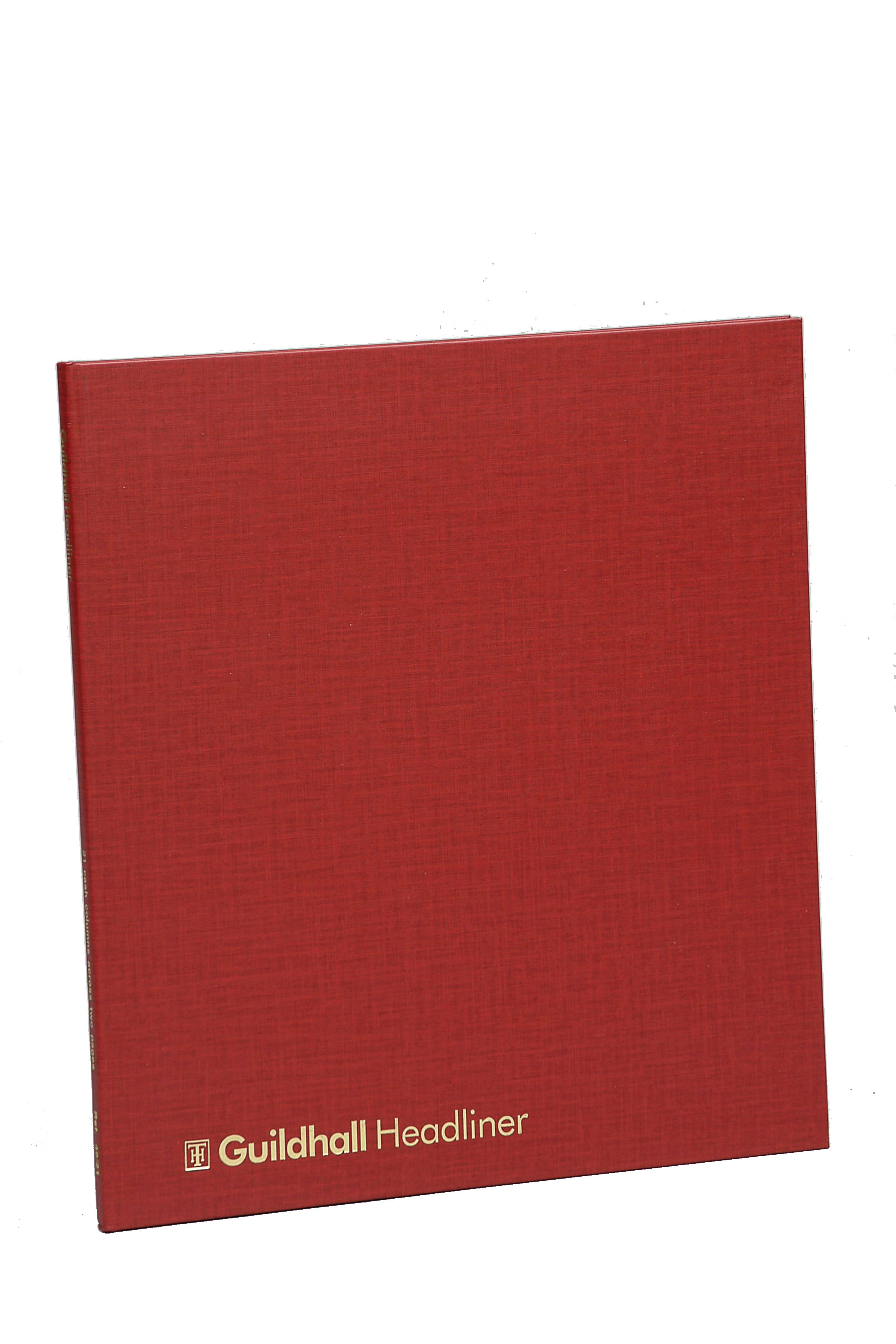 Guildhall Headliner Account Book Casebound 298x273mm 4 Debit 12 Credit 80 Pages Red
