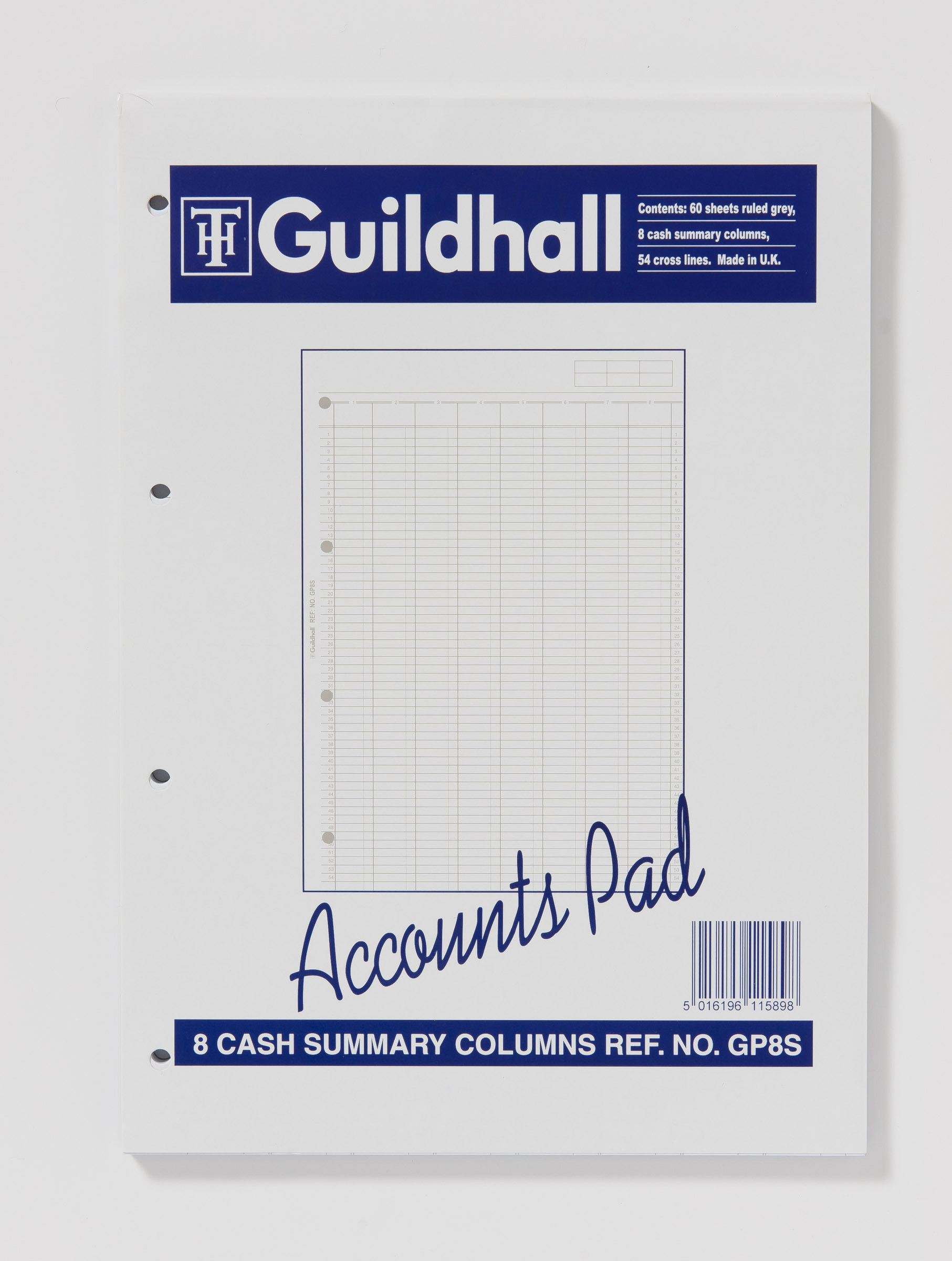 Guildhall Account Pad 8 Summary Column A