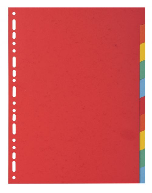 Exacompta Forever Recycled Divider 10 Part A4 220gsm Card Vivid Assorted Colours