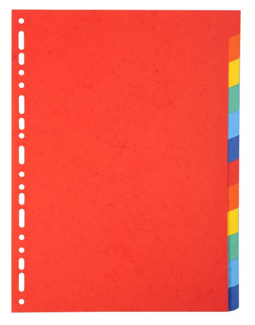 Dividers Exacompta Forever Recycled Divider 12 Part A4 220gsm Card Vivid Assorted Colours