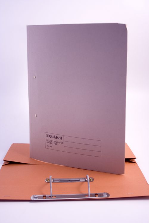 Guildhall Transfer Spring File 420gsm FrontPocket Foolscap Buff Ref 211/6001Z [Pack 25]