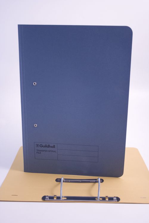 Guildhall Spring Transfer File Manilla Foolscap 420gsm Blue (Pack 25) - 211/7000Z