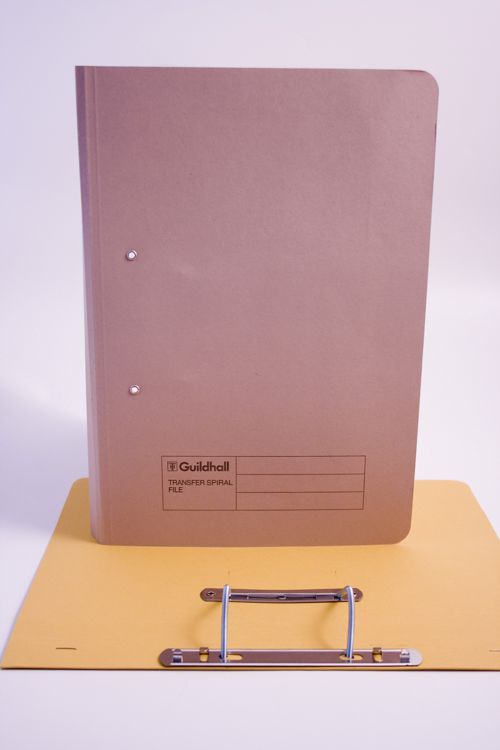 Guildhall Spring Transfer File Manilla Foolscap 420gsm Buff (Pack 25) - 211/​7001Z