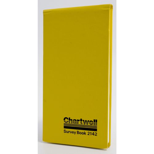 Chartwell Survey Dimension Book Weather Resistant 106x205mm Lined Numbered 1 Up Each Opening 160 Pages Yellow 2142Z
