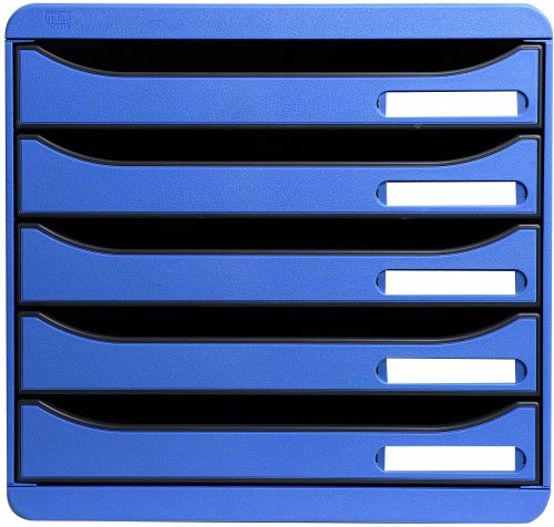 Exacompta Big Box Plus 5 Drawer Set Blue (Comes with label holders and inserts) 309779D