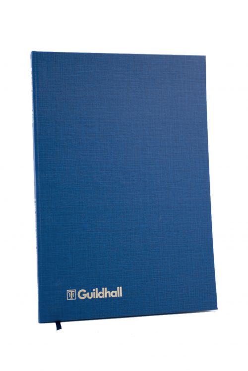 Guildhall Account Book Casebound 298x203mm 14 Cash Column 80 Pages Blue 31/14Z