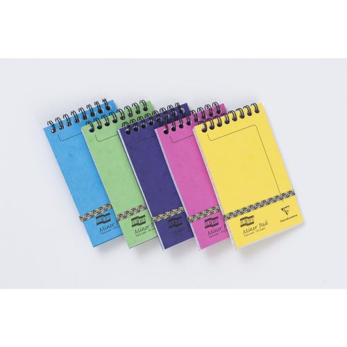 Spiral Note Books Clairefontaine Europa Minor Pad Wirebound Pressboard Cover Ruled 120 Pages Assorted Colours (Pack 20) 3151Z